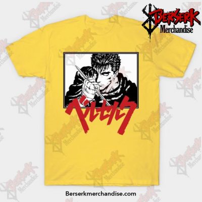 Guts Grasping Serpicos Sword T-Shirt Yellow / S