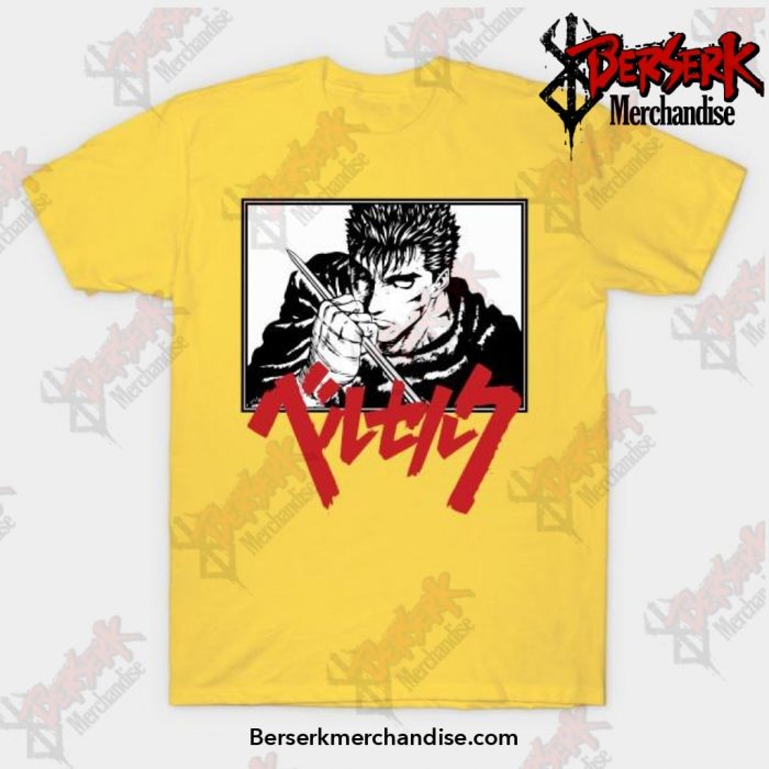 Guts Grasping Serpicos Sword T-Shirt Yellow / S