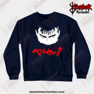 2021 Anime Berserk Guts Crewneck Sweatshirt Navy Blue / S