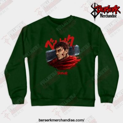 Anime Berserk Blood Crewneck Sweatshirt Green / S