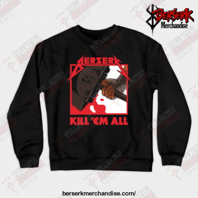 Best Berserk Metal Crewneck Sweatshirt Black / S