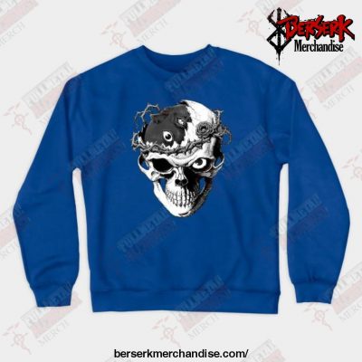 Skull Berserk Anime Crewneck Sweatshirt Blue / S