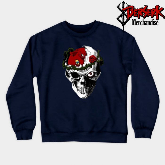 Berserk Skull Sweatshirt Navy Blue / S