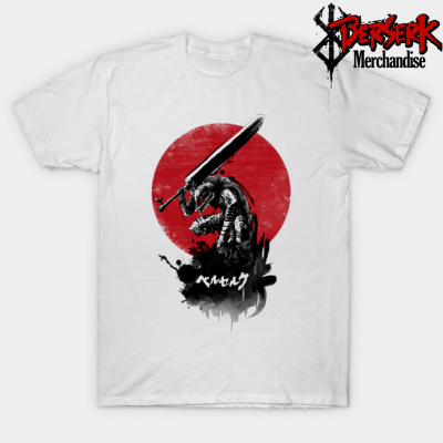 Red Sun Swordsman T-Shirt White / S