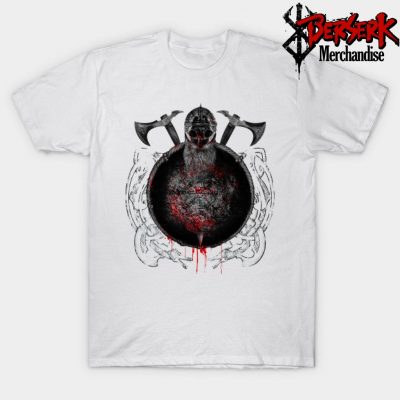 Viking Warrior Skull Berserker T-Shirt White / S
