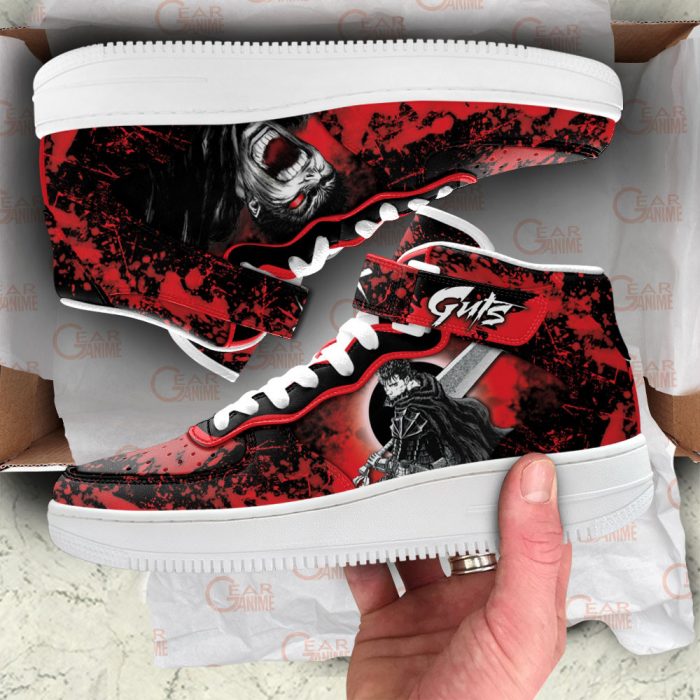 Guts Sneakers Air Mid Custom Berserk Anime Shoes Pefect Shoes For Fan