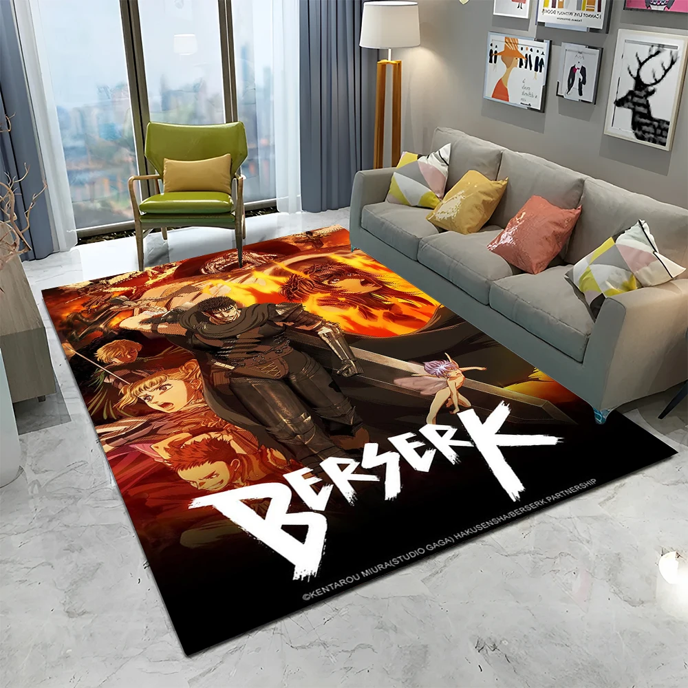 3D Calssic Berserk Anime Cartoon Carpet Rug for Home Living Room Bedroom Sofa Doormat Decor kid 10 - Berserk Merchandise Store