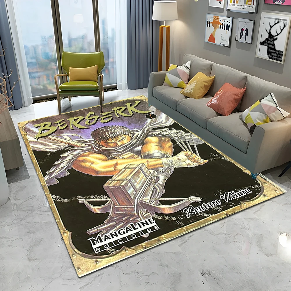 3D Calssic Berserk Anime Cartoon Carpet Rug for Home Living Room Bedroom Sofa Doormat Decor kid 12 - Berserk Merchandise Store