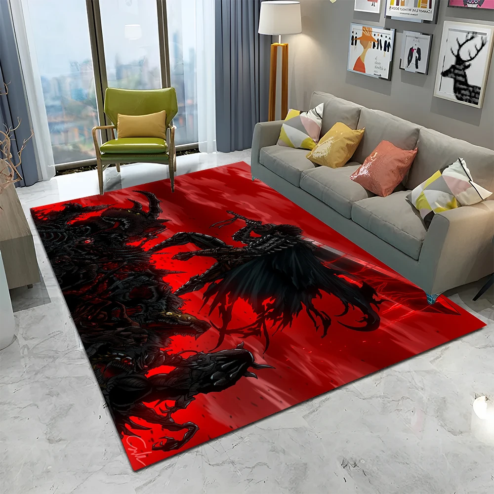 3D Calssic Berserk Anime Cartoon Carpet Rug for Home Living Room Bedroom Sofa Doormat Decor kid 19 - Berserk Merchandise Store