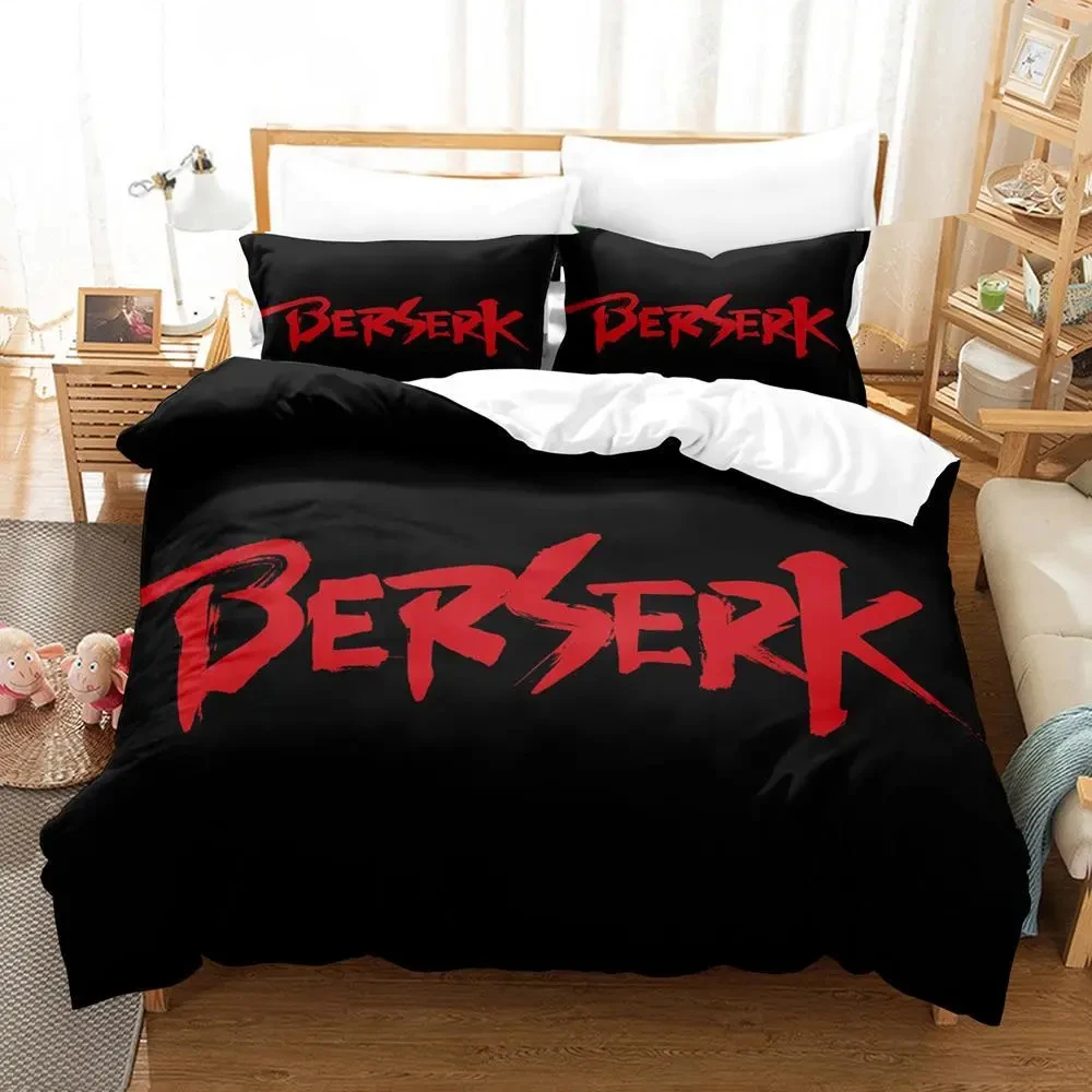 Anime Berserk Bedding Set Boys Girls Twin Queen Size Duvet Cover Pillowcase Bed Kids Adult Fashion 2 - Berserk Merchandise Store