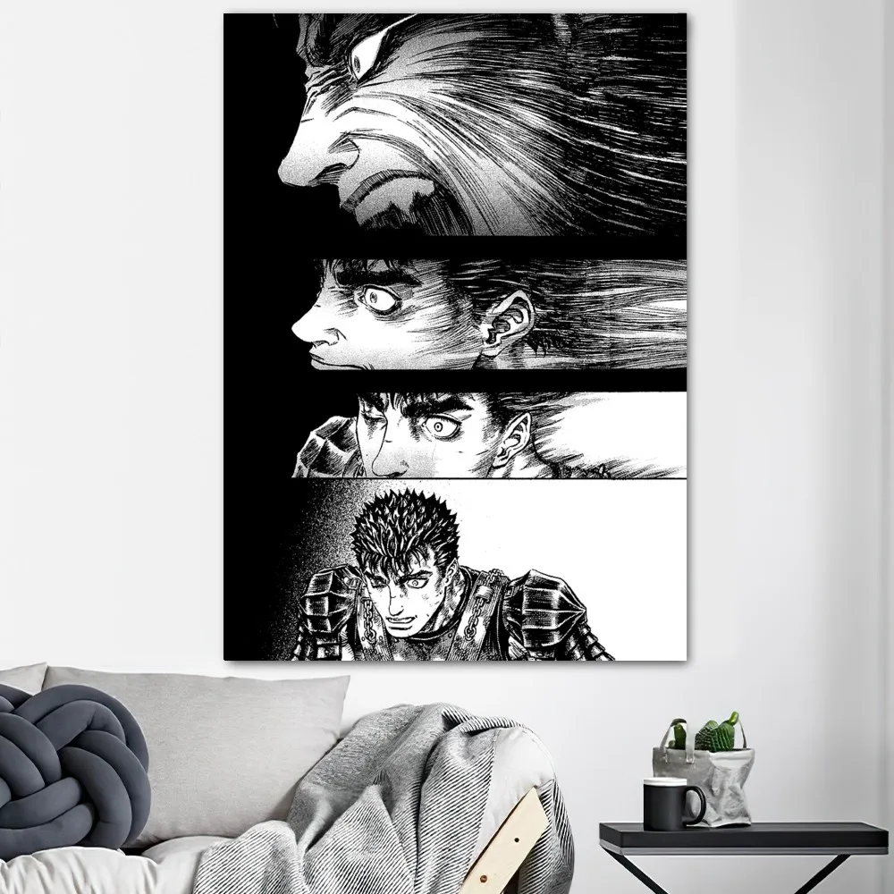 Berserk Anime Poster Prints Wall Decals Sticker Pictures Living Room Home Decoration 5 - Berserk Merchandise Store