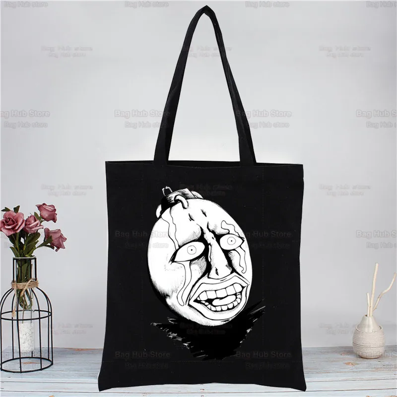 Manga Berserk Swordsman Gatsu Harajuku Fashion Shopping Black Bags Canvas Tote Bag Reusable Cloth Bag Handbag 15 - Berserk Merchandise Store