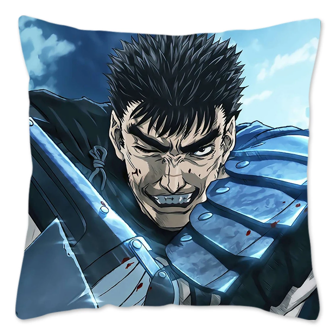 Retro Anime Berserk Pillow Case Manga Griffith Guts Throw Pillow Cover Resuable 100 Polyester Cushion Cover 10 - Berserk Merchandise Store