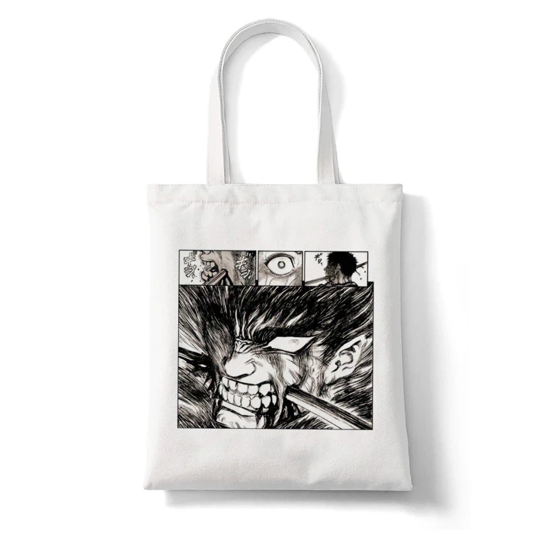 Shopper Tote Bag Dark Berserk Japan Anime Graphic Cartoon Print Shopping Bag Women Shopping Bag Grocery 1 - Berserk Merchandise Store
