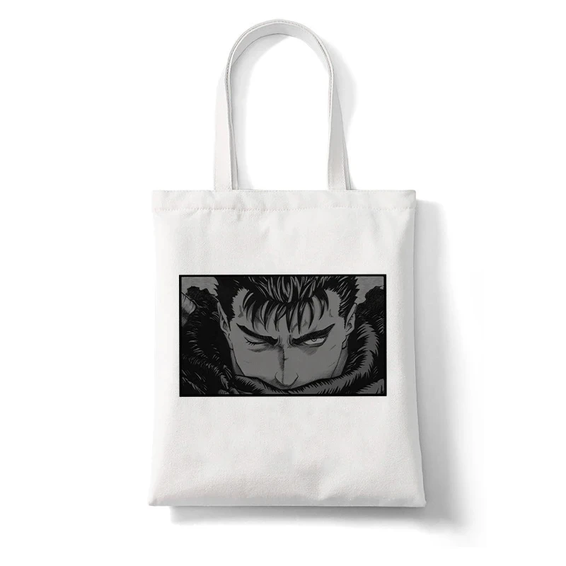 Shopper Tote Bag Dark Berserk Japan Anime Graphic Cartoon Print Shopping Bag Women Shopping Bag Grocery 4 - Berserk Merchandise Store