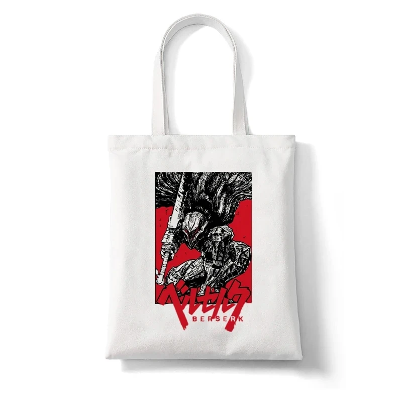 Shopper Tote Bag Dark Berserk Japan Anime Graphic Cartoon Print Shopping Bag Women Shopping Bag Grocery 9 - Berserk Merchandise Store